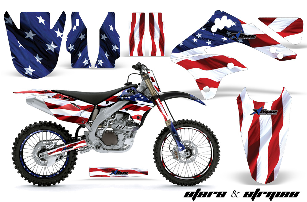 Kawasaki KX450F 06 08 Graphic Kit Stars Stripes NPs